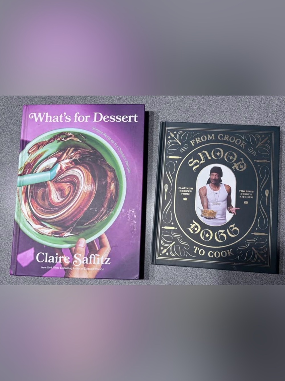 Claire Saffitz & Snoop Dogg Cookbooks